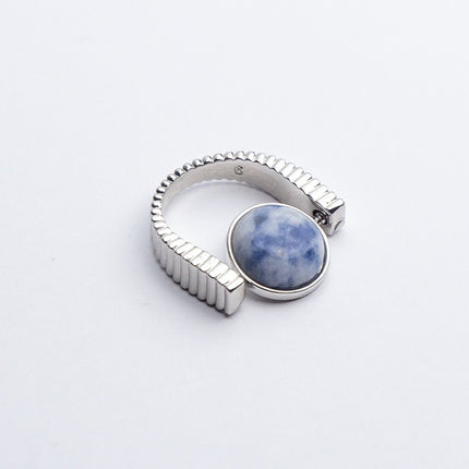 Original Fidget Spinner Rings Natural Stone Rings Replaceable Spinners For Anxiety And Stress Relief Jewelry Gifts