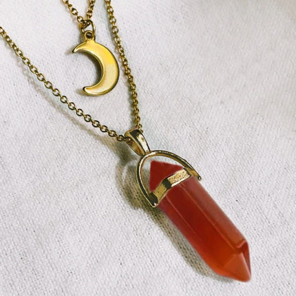 Moon Hexagonal Column Pendant