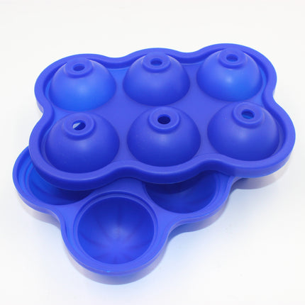 Large Ice Cube Maker Silicone Mold 6 Cell Big Sphere Ice Ball Tray Whiskey Wine Cocktail Party Bar Accessories Kitchen Gadgets