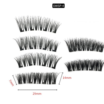 Four magnet magnet false eyelashes