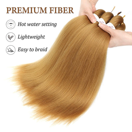 Easy Braids Ombre Braiding Hair Pre Stretched Long Braid 20Inch Professional Braid Hair Extensions Synthetic Crochet Twist Braids Ombre Braiding Hair (1b/bug/pink#-3PCS)