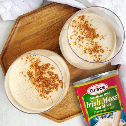 Grace Jamaican Style Irish Moss Drink 9.6oz - 6 Pack - Authentic Jamaican Sea Moss Drink - Vanilla Flavored Sea Moss Beverage