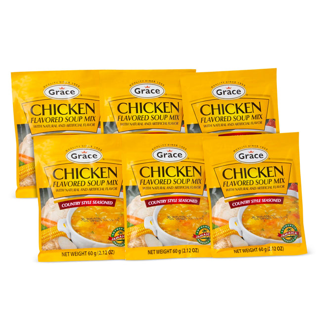 Grace Cock Flavored Soup Mix - 1.76oz - 6 Pack - Caribbean Soup Mix - Seasoning Packets