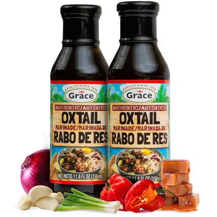 Grace Jamaican Style Jerk BBQ 16oz - 2 Pack Jamaican Jerk Seasoning, Marinade & Dipping Sauce - Best Hot Barbecue Sauce -