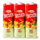 Grace Tropical Rhythms Sorrel Ginger Jamaican Fruit Juice 1 Liter (33.8oz) - 3 Cartons - Authentic Jamaican Ginger Juice Pure Drink