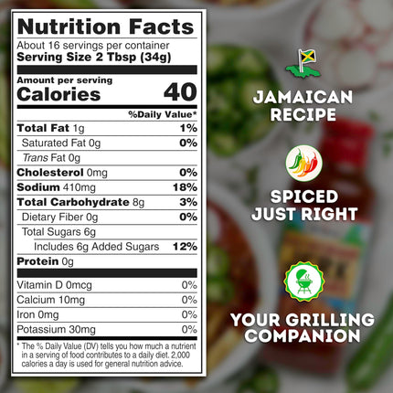 Grace Jamaican Style Jerk BBQ 16oz - 2 Pack Jamaican Jerk Seasoning, Marinade & Dipping Sauce - Best Hot Barbecue Sauce -