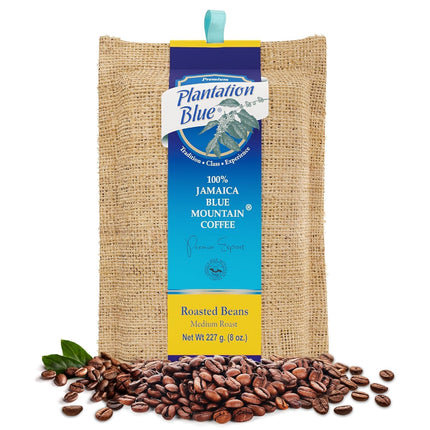PREMIUM PLANTATION BLUE TRADITION CLASS EXPERIENCE 100% Jamaica Blue Mountain Coffee Medium Roasted and Ground (16oz)