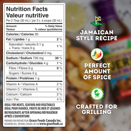 Grace Jamaican Style Jerk BBQ 16oz - 2 Pack Jamaican Jerk Seasoning, Marinade & Dipping Sauce - Best Hot Barbecue Sauce -