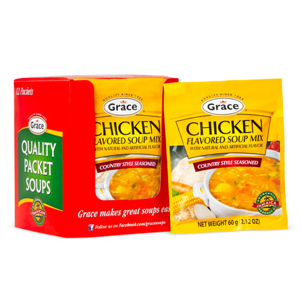 Grace Pumpkin Flavored Soup Mix 1.59oz - 12 Pack Homestyle Jamaican Pumpkin Mix