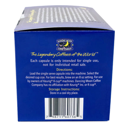 Dancing Moon Brand, 100% Pure Jamaica Blue Mountain Coffee Pods - for Keurig KCup Brewers, Medium Roast