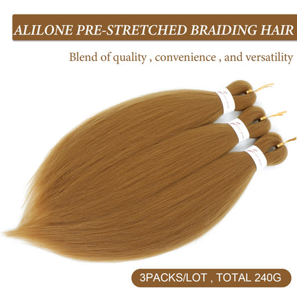 Easy Braids Ombre Braiding Hair Pre Stretched Long Braid 20Inch Professional Braid Hair Extensions Synthetic Crochet Twist Braids Ombre Braiding Hair (1b/bug/pink#-3PCS)