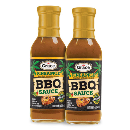 Grace Jamaican Style Jerk BBQ 16oz - 2 Pack Jamaican Jerk Seasoning, Marinade & Dipping Sauce - Best Hot Barbecue Sauce -
