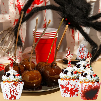 48 Pcs Halloween Cupcake Toppers