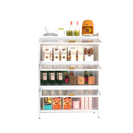 4-Level Flip Door Metal Cabinet