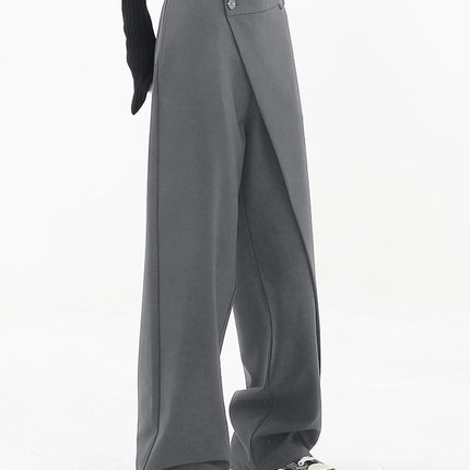 Irregular Wide-leg Pants Ins Fashion Loose Trousers Women's Clothing