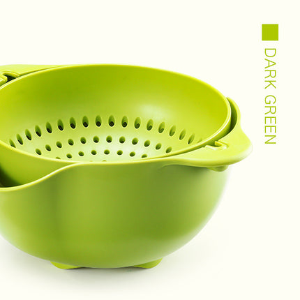 Double thickening drain basket washing basket kitchen drain basin creative fruit bowl