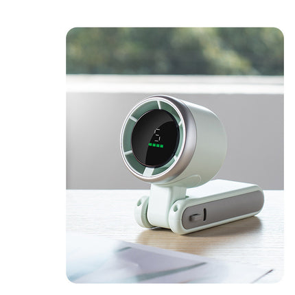 Hanging Neck Outdoor 180 Degree Folding Desktop Mini Fan Hand-held Folding High-speed Powerful Turbo Fan