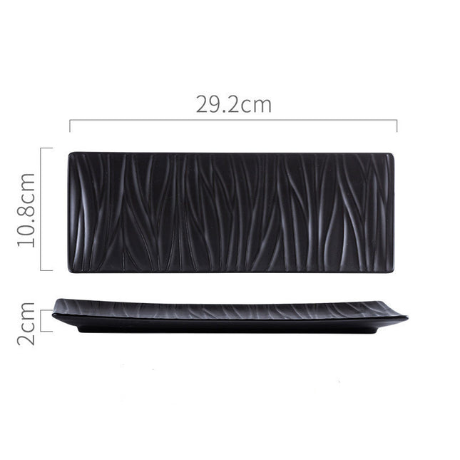 Japanese Creative Sushi Plate Pottery Long Plate