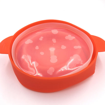 Silicone popcorn bowl with handle