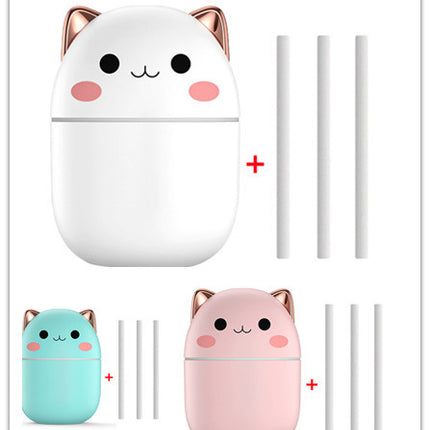 Air Humidifier Cute Cat Ultra-Silent USB Office Household Bedroom Car Aromatherapy Air Purifier With Led Cool Mist Spray