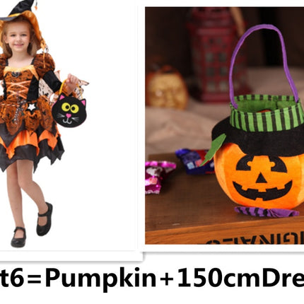 Halloween Children Costume Cosplay Witch Princess Dress