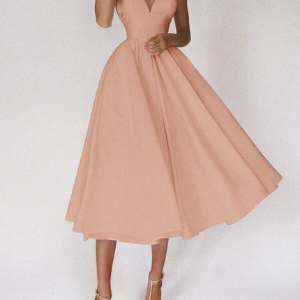 Sexy V-neck Suspender Dress Summer Fashion A-Line Long Dresses For Women