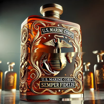 Independent Station Veterans Salute Whiskey Bottle