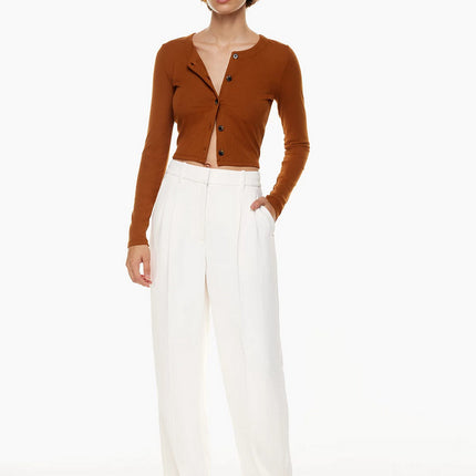 High Waist Straight Trousers With Pockets Wide Leg Casual Pants For Women