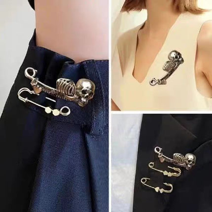 Halloween Vintage Skull Pin Clothes Brooch