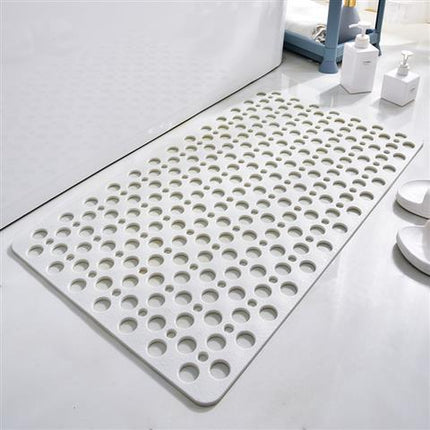 Square Non-slip Bathroom Mat With Suction Cup And Round Hole Design Shower Anti-fall Household Shower Massage Quick Drainage Mat