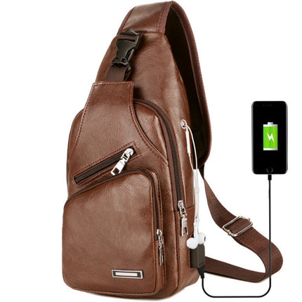 USB Portable Charging Chest Bag Messenger Bag