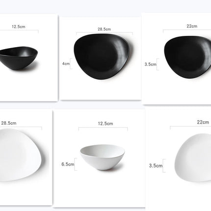 Ceramic Japanese Bowls Are Beautiful And Cute. Irregular Household 5-inch Bowls And Plates Single