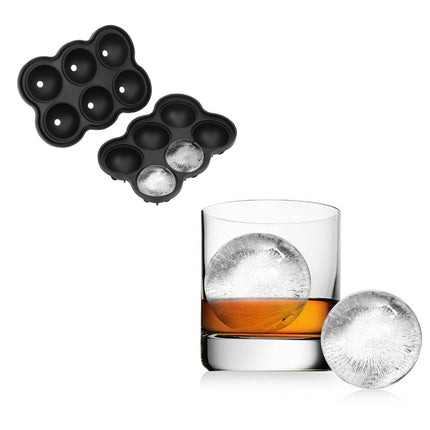 Large Ice Cube Maker Silicone Mold 6 Cell Big Sphere Ice Ball Tray Whiskey Wine Cocktail Party Bar Accessories Kitchen Gadgets