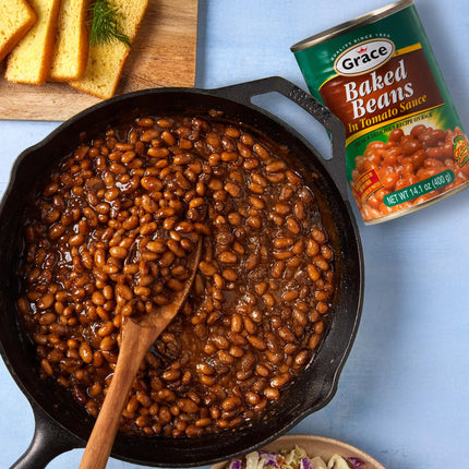 Grace Butter Beans 14oz - 2 Pack Canned Butter Beans - Source of Plant Based Protein & Fiber, Gluten Free, Low Fat - Giant White Beans Canned - Canned Lima Beans - Gigante Beans Alternative - Habas Grandes