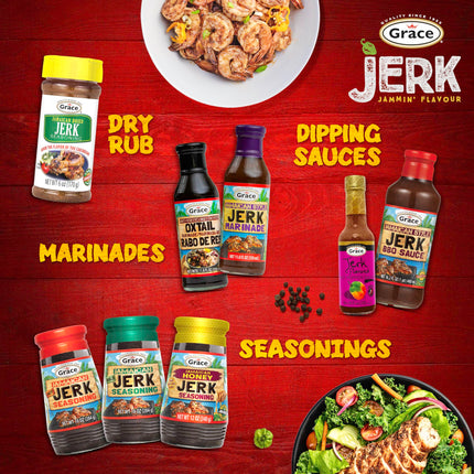 Grace Jamaican Style Jerk BBQ 16oz - 2 Pack Jamaican Jerk Seasoning, Marinade & Dipping Sauce - Best Hot Barbecue Sauce -