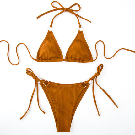 Sexy Bikini Set Summer Side Tie Thong Bandage Style Swimsuit Womens Clothing