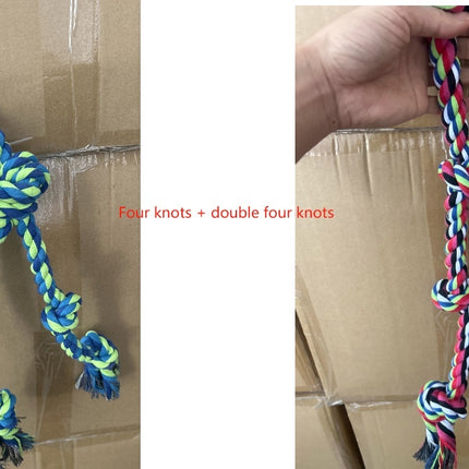 Heavy-Duty Rope Knot Dog Toys For Large Breeds Dental Health Chew And Interactive Tug Of War Play Pet Supplies