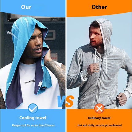 Quick Drying Sports Towel U-shaped Hoodie Cooling Towel Sun Protection Beach Cool Towel For Camping Gym Swimming Running Yoga