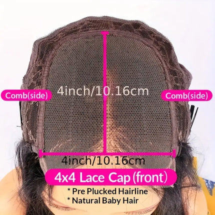 Deep Wave Lace Front Wig Human Hair Density 13x4 Loose Deep Wave HD Lace Front Wig Black Female