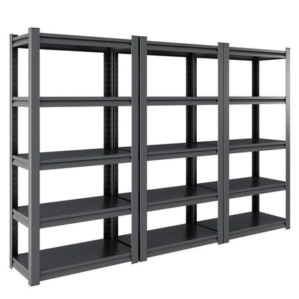 Tier Metal Shelves For Storage Garage Shelving 2000LBS Heavy Duty Storage Shelves Adjustable Garage Shelf Industrial Shelving Unit Storage Utility Rack,Black