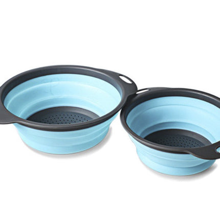 Foldable Silicone Colander Fruit Vegetable Washing Drain Basket Strainer Kitchen Collapsible Silicone Colander Baskets