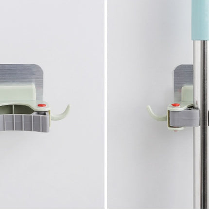 Nail-free multi-function traceless mop holder receives mop hook bathroom wall hanging broom holder mop clip