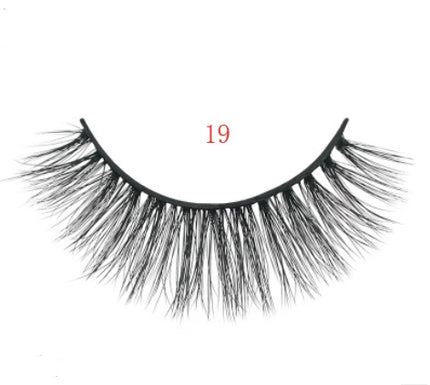 3D mink eyelashes 3 pairs of natural fiber long false eyelashes