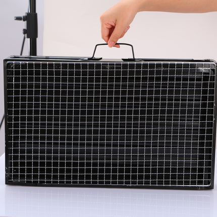 1Pc Portable BBQ Grill Foldable Charcoal Grill Lightweight Smoker Grill For Camping Picnics Garden Grilling