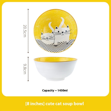 Cartoon And Plates Creative Rice Soup Bowls For Home Baking Dishes Ceramic Tableware
