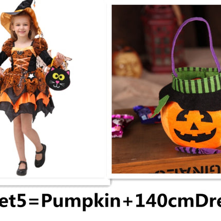 Halloween Children Costume Cosplay Witch Princess Dress