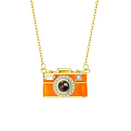Personalized Photo Necklace Projection Gem Camera Necklace Anniversary Gifts for Her