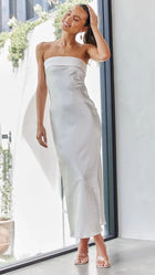 Summer Tube Top Long Dress With Backless Design INS Fashion Flowers Print Party Evening Dresses For Women