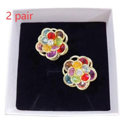Female Sweet And Simple Small Flower Stud Earrings Earrings Ear Accessories For Her New Trendy Women's High-grade Earrings