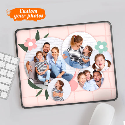 Custom Photo Mouse Pad Office Desk Accessory Personalized Gift for Father’s Day